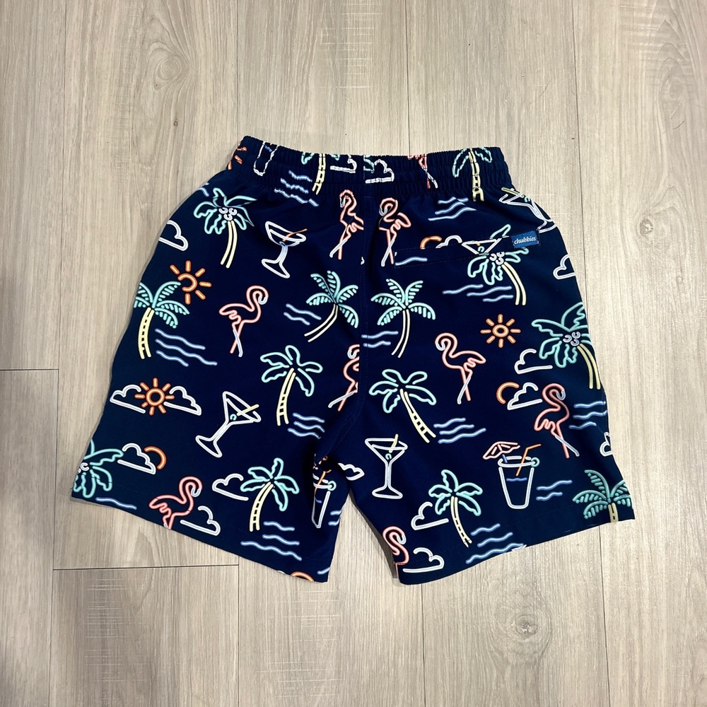 NWOT Chubbies The Neon Lights Classic Swim Trunks XSmall